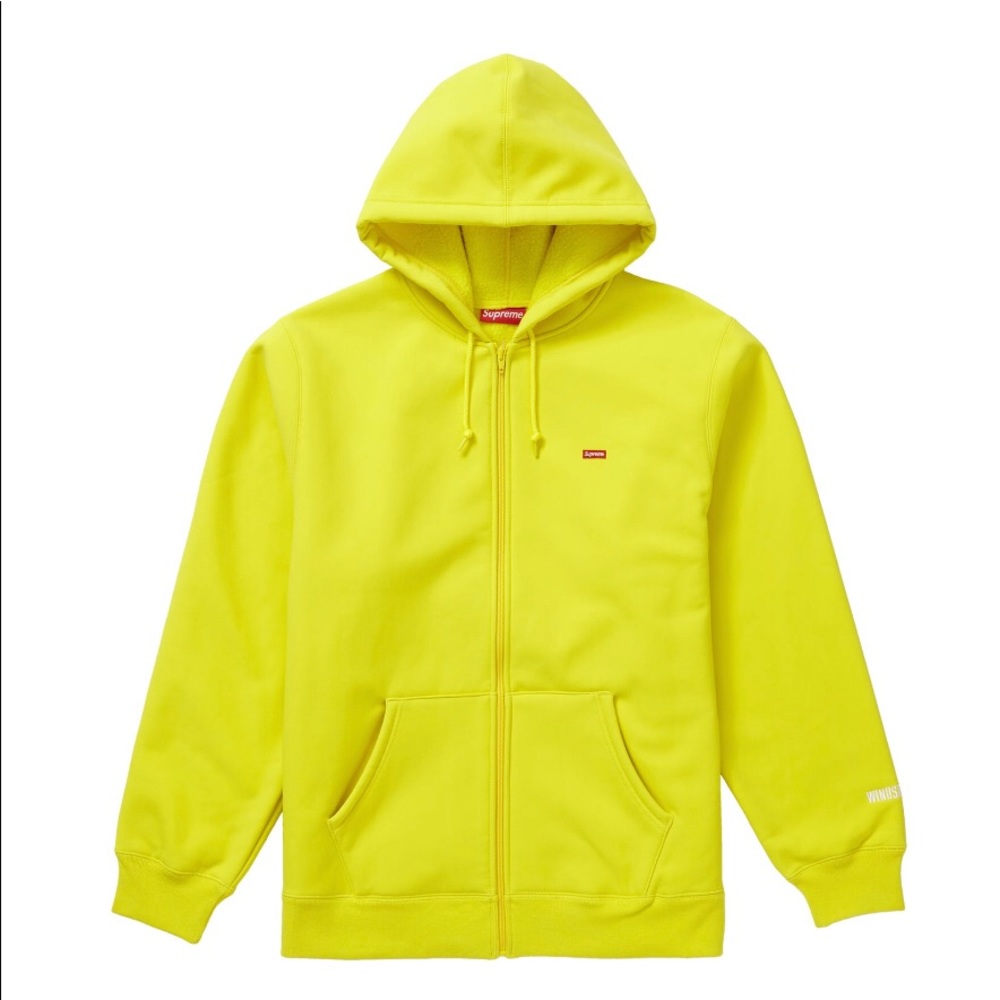 Supreme ss19 neon yellow zip up hoodie